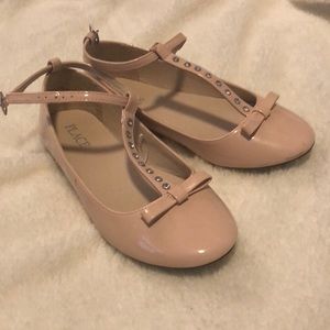girls soft pink flats